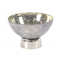 Decmode Contemporary 7 X 11 Inch Dark Gray Aluminum Glass Bowl   568893376